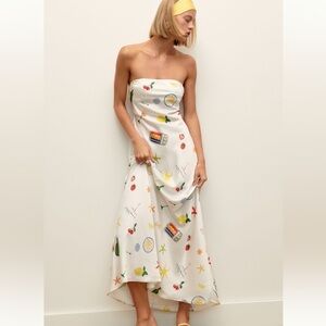 For Love & Lemons Carla Strapless Maxi Dress